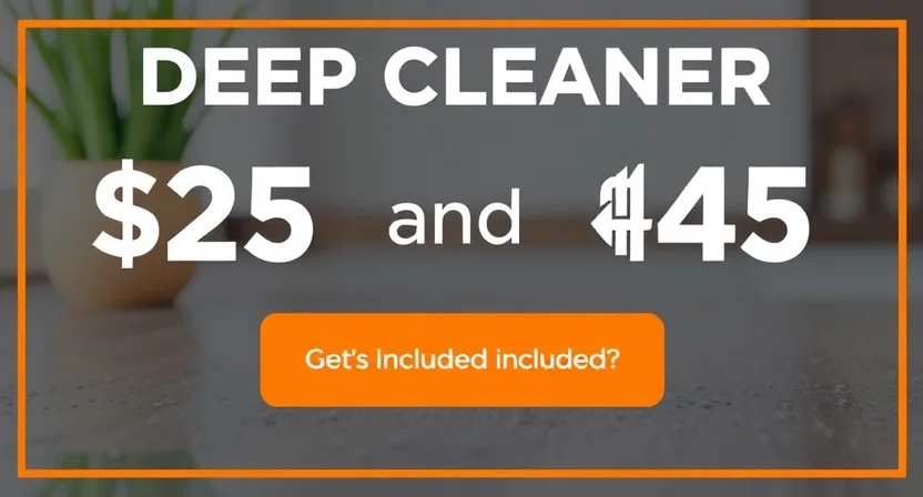 Deep Cleaner $25 and $45