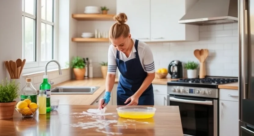 Cleaning Spills cleanup spills in the kitchen